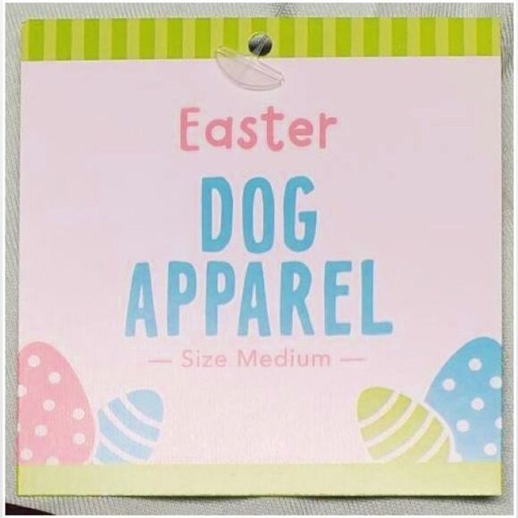New Pet Dog Shirt Green Bunny Easter Medium NWT - Picture 8 of 12